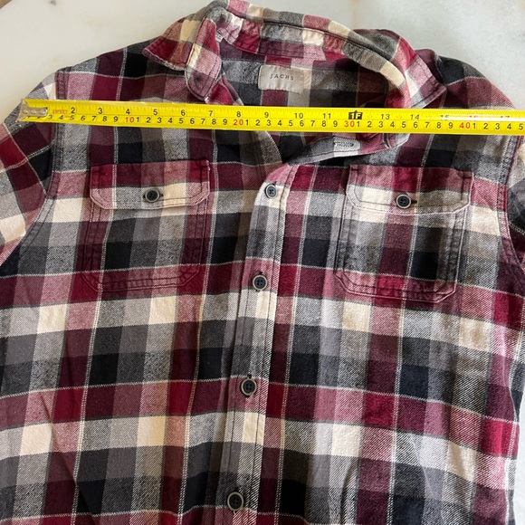 Red Black Flannel Jacket Western Cozy Soft Country Style Long Sleeve Button Down - Picture 4 of 8